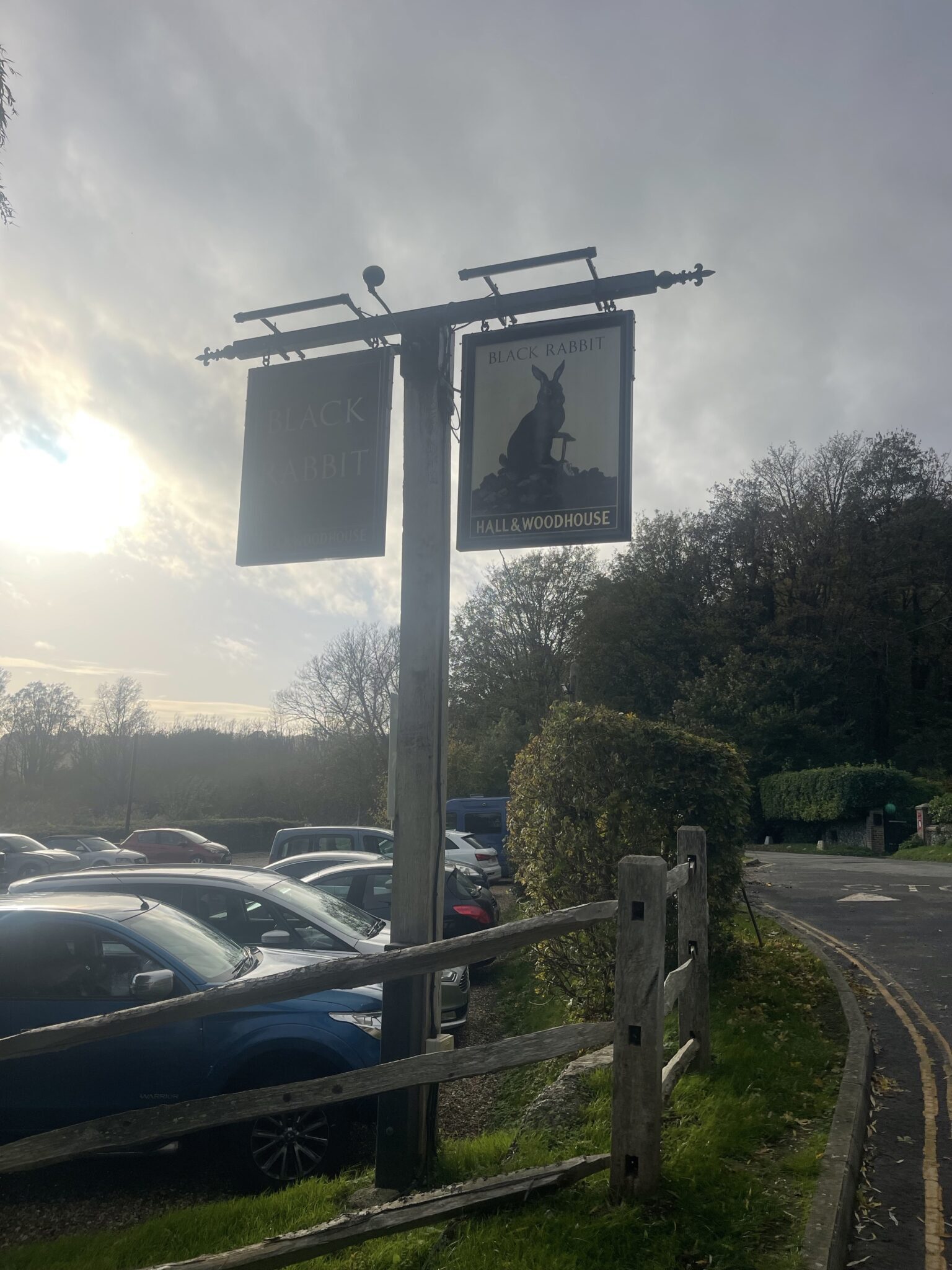 Black Rabbit pub sign Arundel West Sussex riverside pub food and drink spot